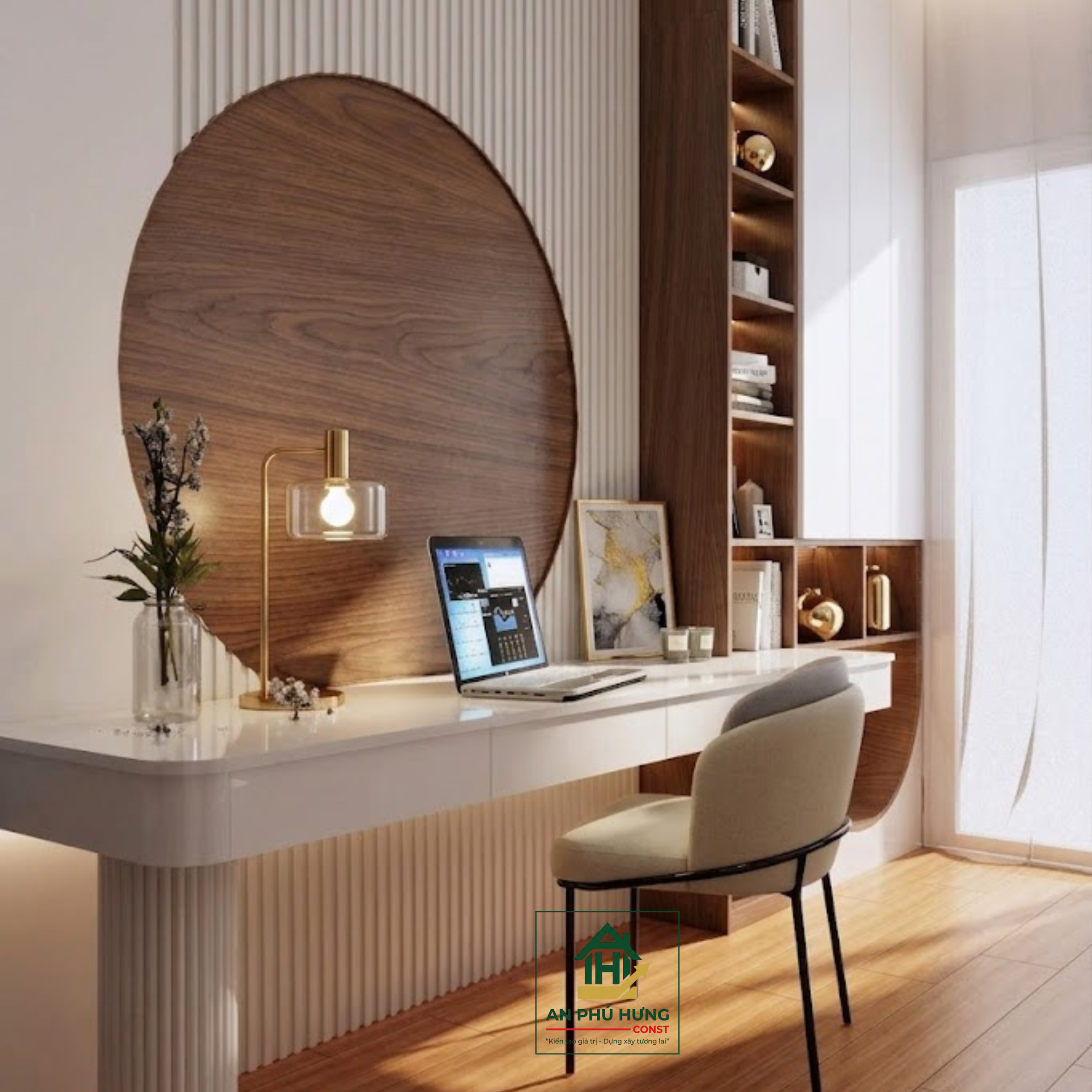 Khám phá mẫu thiết kế nội thất nhà phố hiện đại, sang trọng từ An Phú Hưng. Giải pháp bố trí phòng khách, bếp và phòng ngủ tối ưu không gian xanh tuyệt đẹp