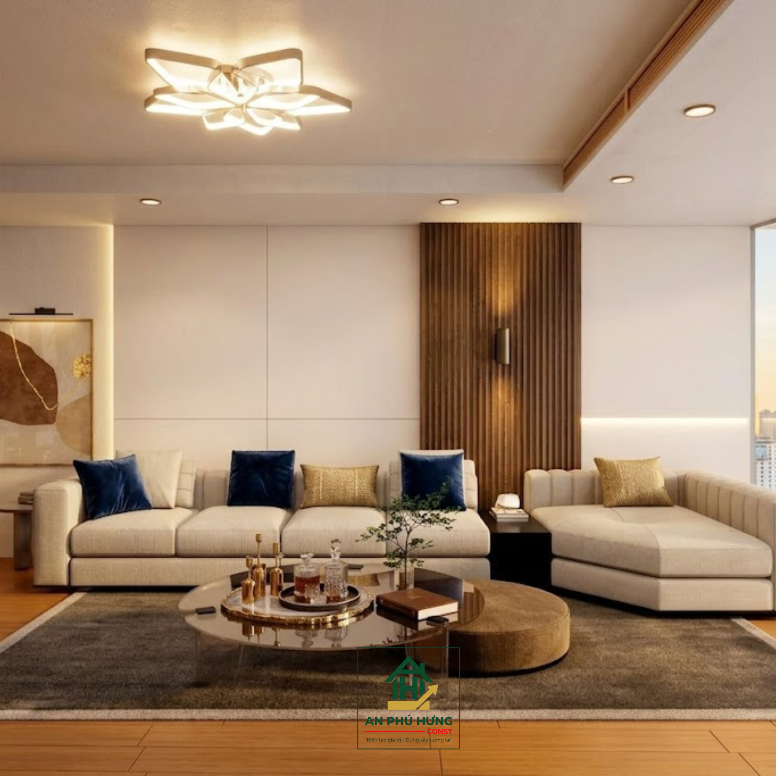 Khám phá mẫu thiết kế nội thất nhà phố hiện đại, sang trọng từ An Phú Hưng. Giải pháp bố trí phòng khách, bếp và phòng ngủ tối ưu không gian xanh tuyệt đẹp