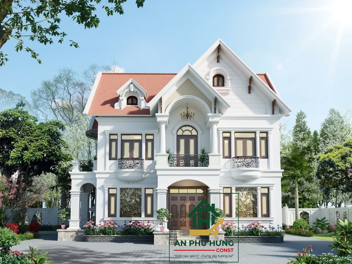 Khám Phá Mẫu Biệt Thự Vườn Tân Cổ Điển Mái Thái Đỏ Bề Thế – Tuyệt Tác Không Gian Sống Từ An Phú Hưng Const