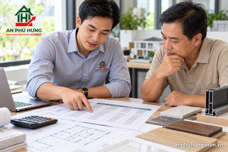 So sánh báo giá nhà thầu xây dựng