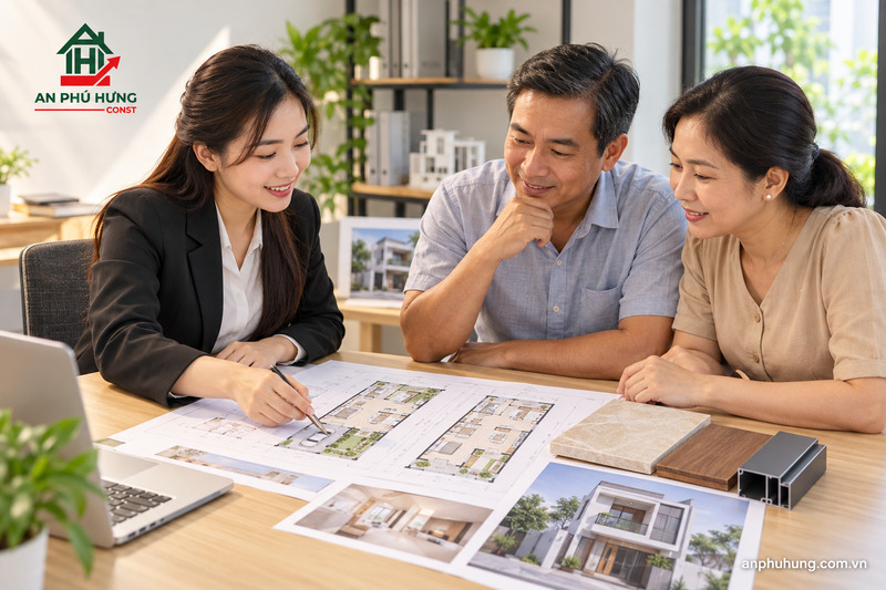 Thiết kế thi công nhà phố Long An