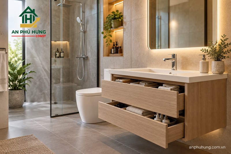 Tủ lavabo phòng tắm và ngăn lưu trữ